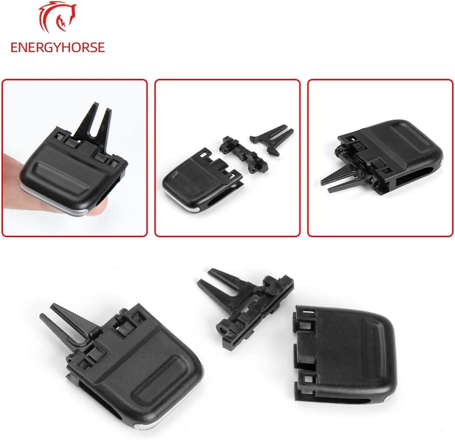 Car Front Air Conditioning AC Vent Grille Clip Slider Repair Kit | Compatible With Porsche Macan 2014-2017(Black NO.1)