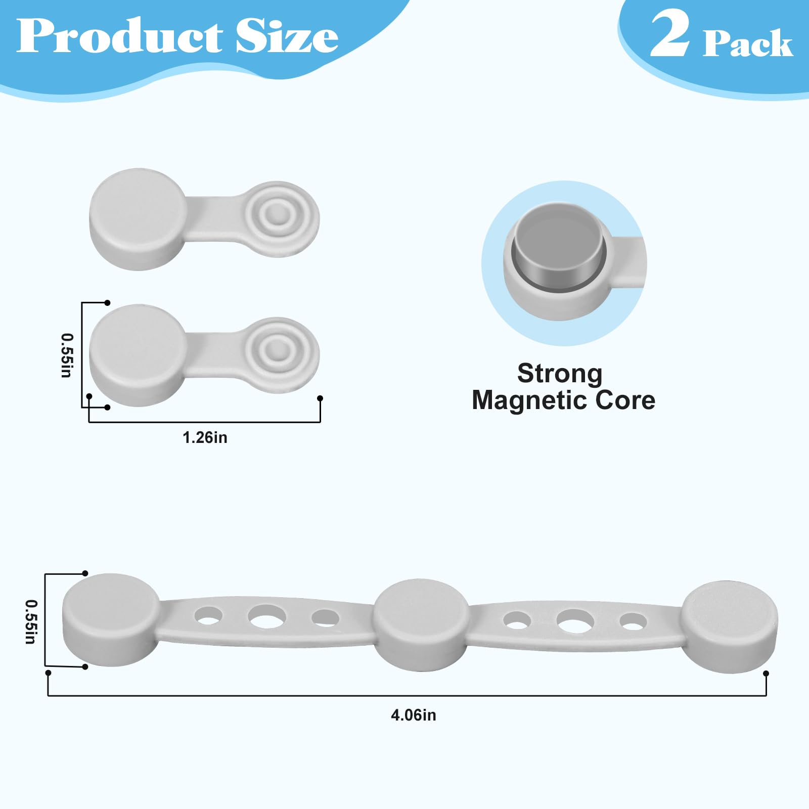 Hebillas de silicona magnéticas para freidora de aire para papel pergamino, paquete de 2 accesorios reutilizables para cestas desechables, papel de hornear seguro, evita que se mueva y se queme (gris)