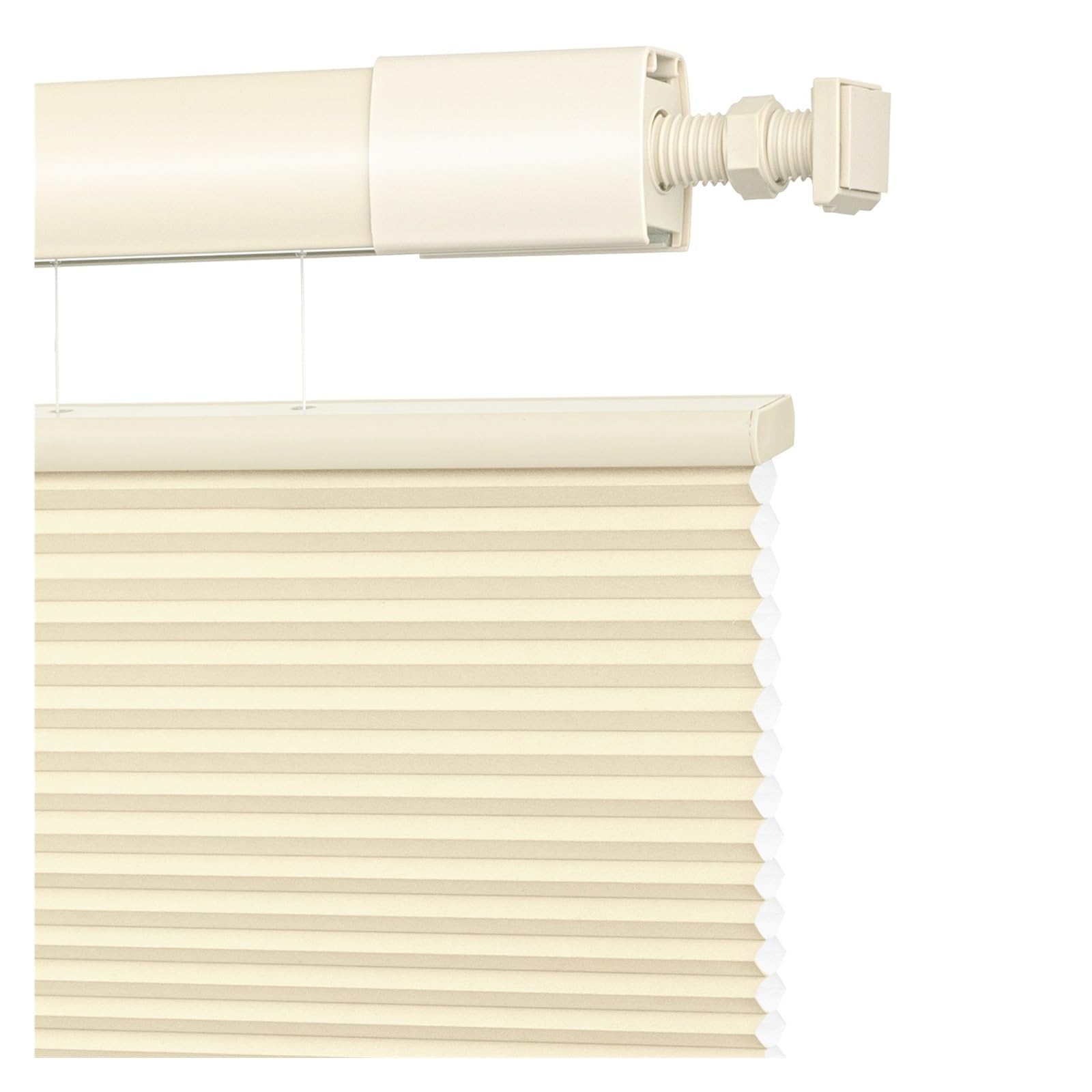 WENYOG No Drill Blind No Drill Top Down Bottom Up Cellular Pleated Shades Cordless Shades For Windows Light Filtering Home Honeycomb Blinds(Beige,80x150cm)