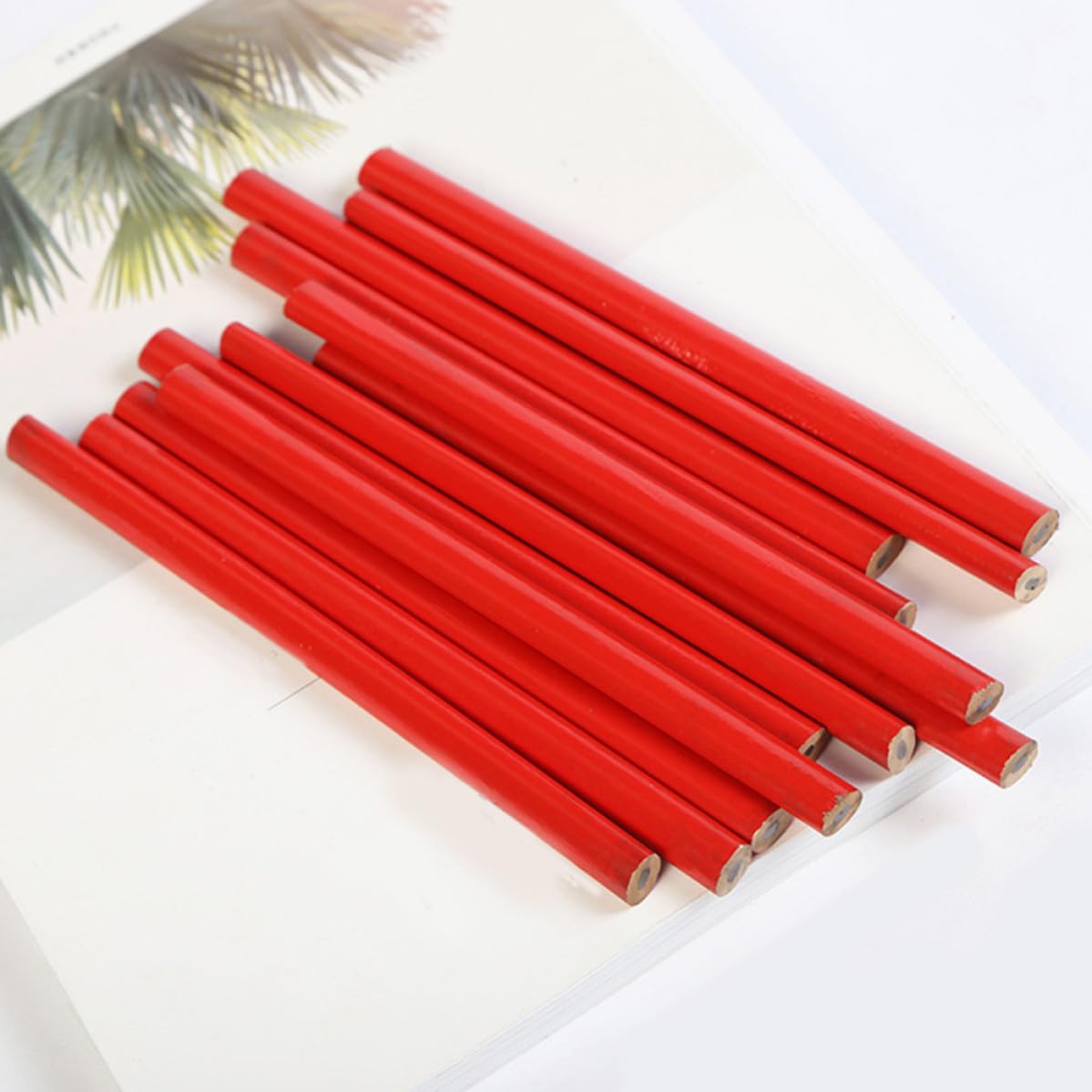 PLAFOPE 72 Matite da Carpentiere in Legno Ottagonale Rosso, Matite da Lavoro Resistenti alla Caduta per Scrittura su Superfici Ruvide e Lavorazione del Legno