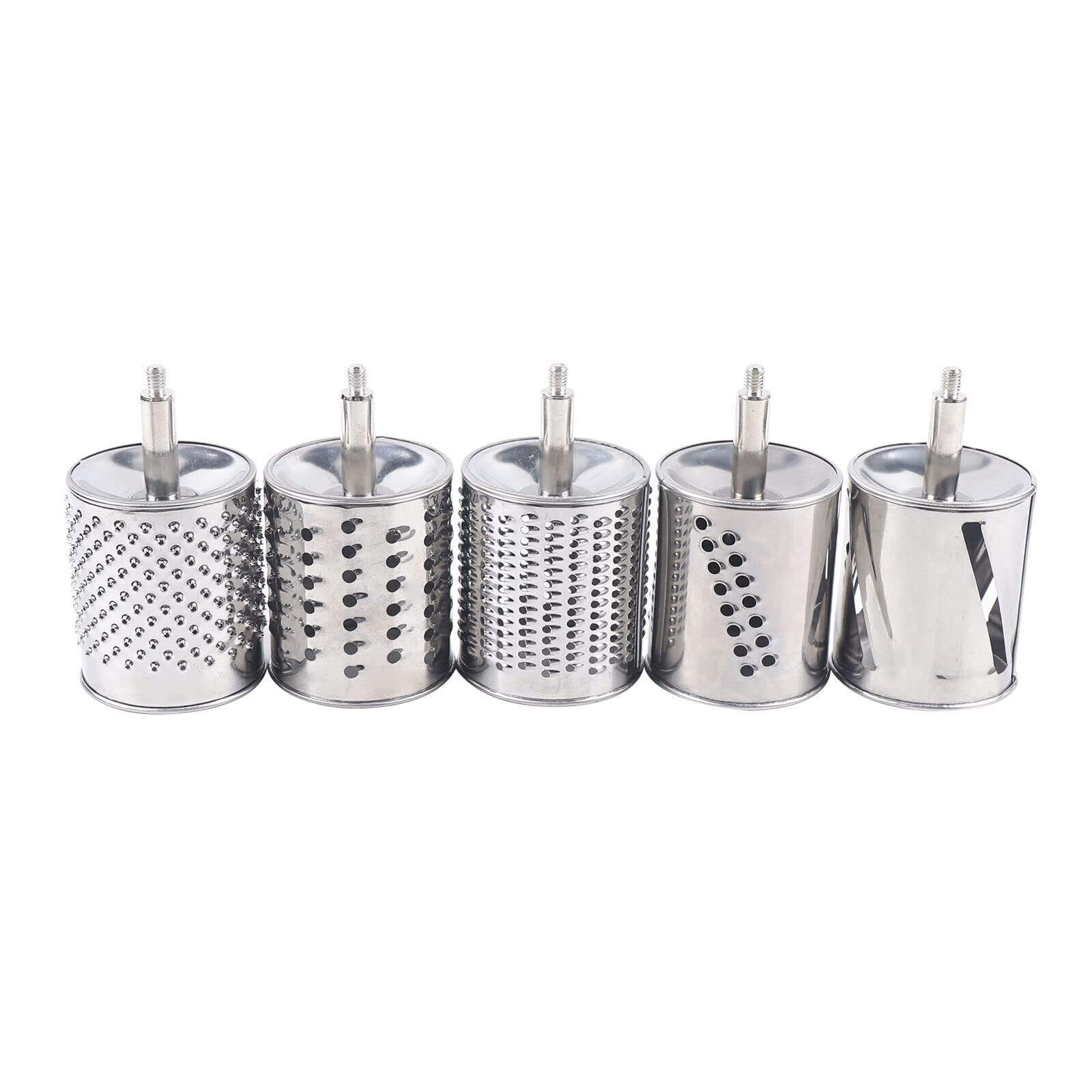 Affettatrice per verdure, grattugia a tamburo con 5 tamburi in acciaio inox, grattugia manuale per patate, grattugia da cucina multifunzionale per tagliare frutta e verdura