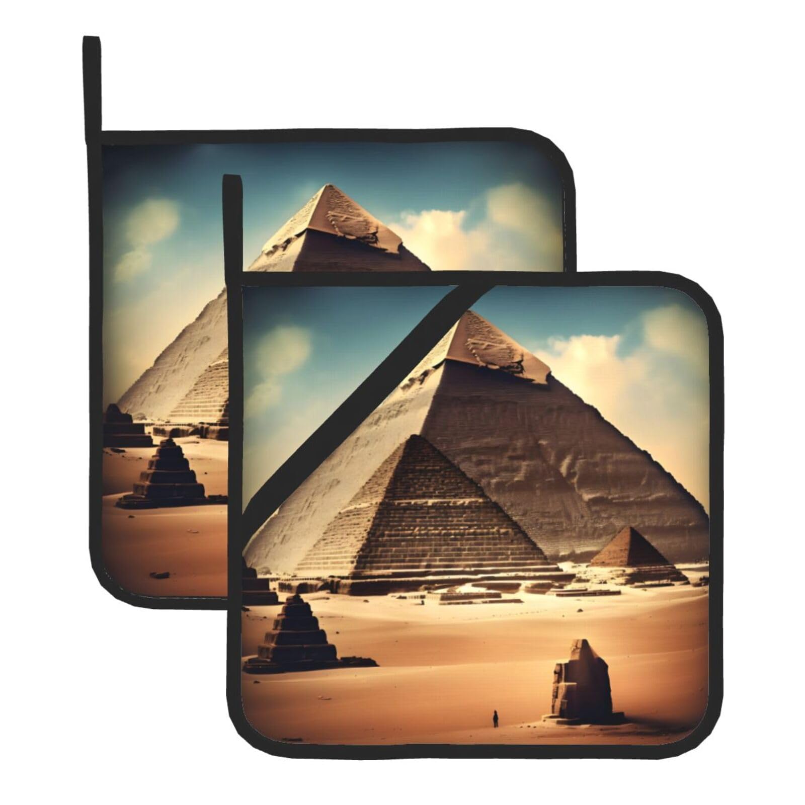 Dreaming of the Pyramids of Khufu Square Heat Resistant Trivet Set Thick and Durable for Baking Barbecue Cookware Oven