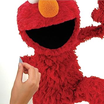 Amazon Co Jp Roommates Rmk14gm セサミストリート エルモ 剥がして貼れる巨大な壁用デカール ホーム キッチン