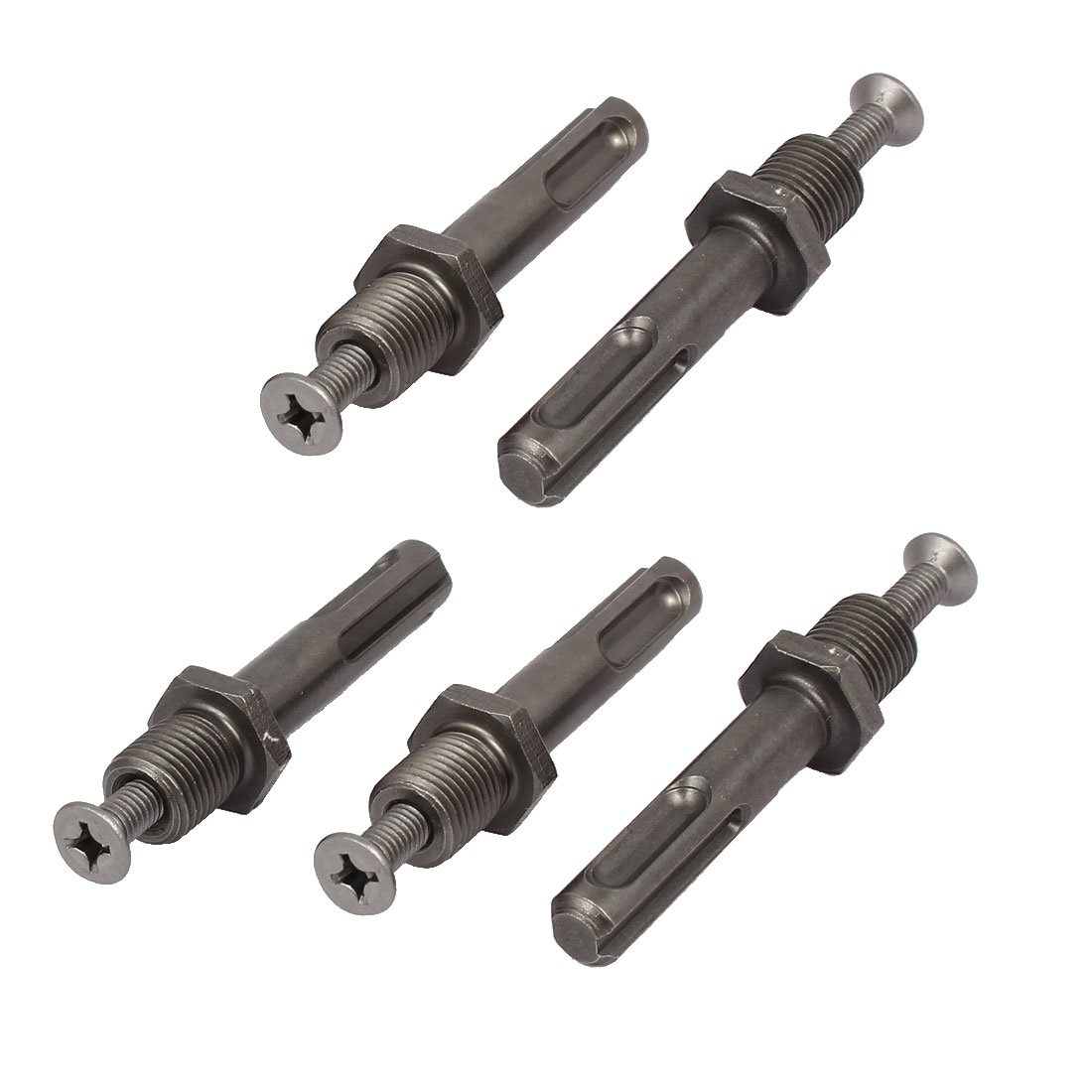 Aexit 12mm Thread Drill Presses Dia Shank Drill Chuck Adapters Connectors 5pcs w Benchtop Drill Presses Lock Screws