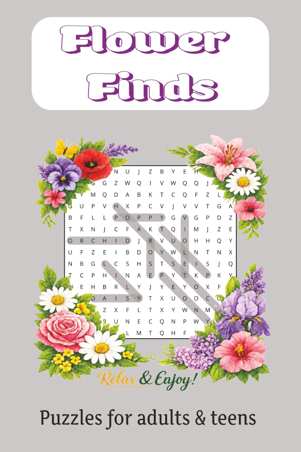 Flower Finds Crossword Search: Relaxing Garden and Flower Word Search Puzzles for Adults