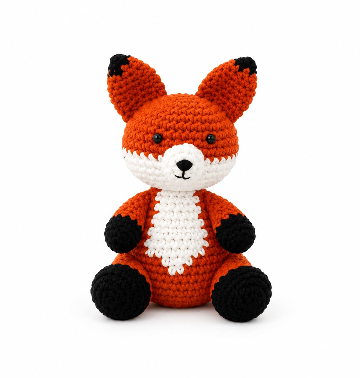 Handcrafted Crochet Fox Soft Stuffed Toy with Cotton Yarn | 4-Ply Cotton Yarn, Polyester Fiberfill, Nursery Décor, Unique Handmade Piece, Home Décor & Gifting-image-43