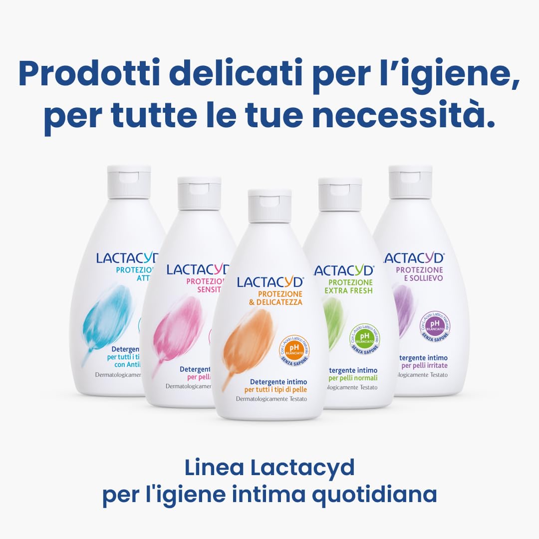 Lactacyd Ochrona i delikatność dla wszystkich rodzajów skóry, testowany dermatologicznie – 6 x 300 ml