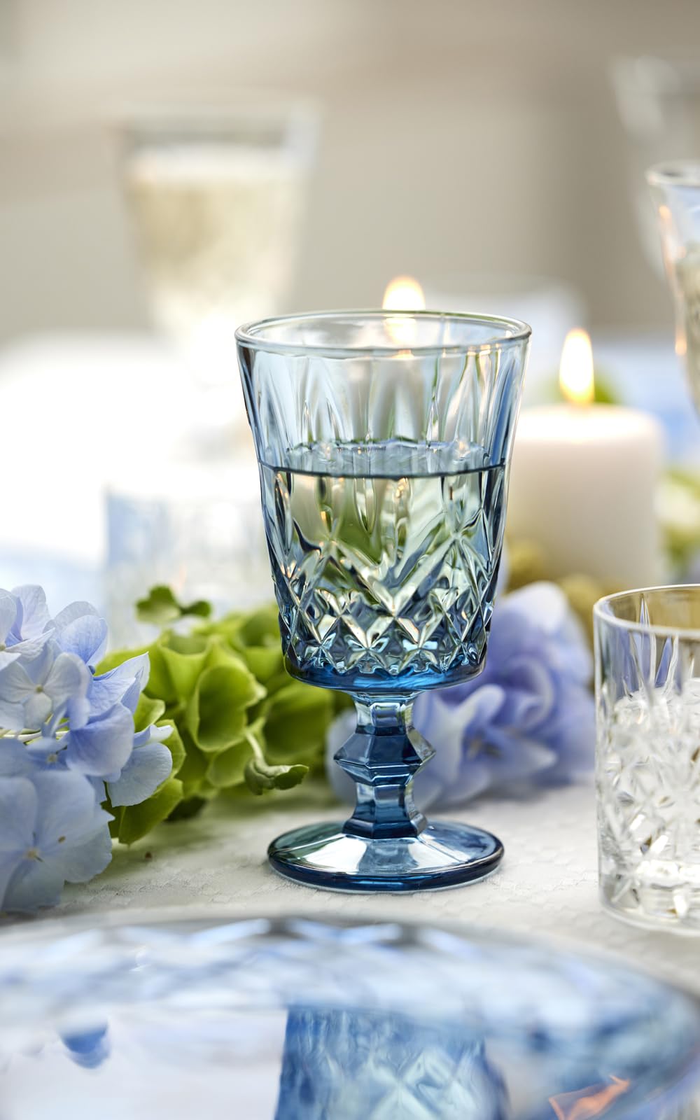 Lyngby Glas Sorrento Şarap Kadehi 29 cl 4 Adet Mavi