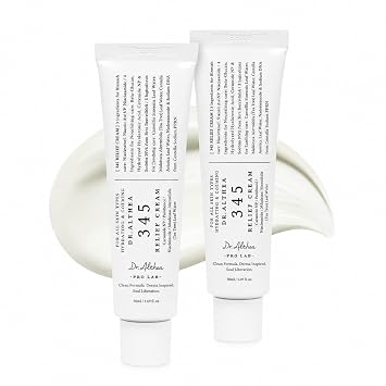 Dr.Althea 345 Relief Cream Daily Face Moisturizer, 1.69 Fl Oz, Pack of 2 | PDRN, Niacinamide, Centella & Panthenol, Korean Vegan Skincare, Sensitive & Blemish-Prone Skin
