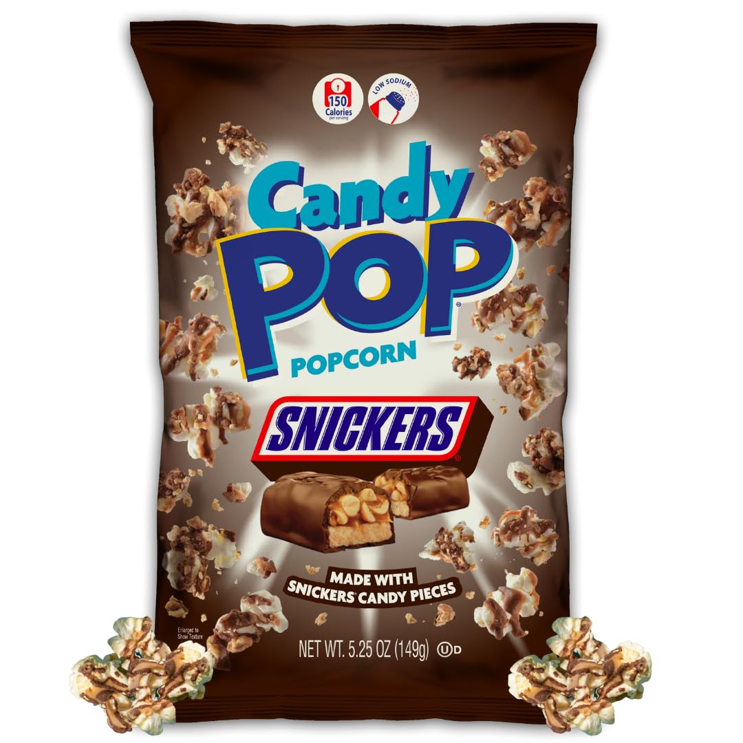 Snickers Candy Coated Popcorn (5.25oz bags, 1-Pack)
