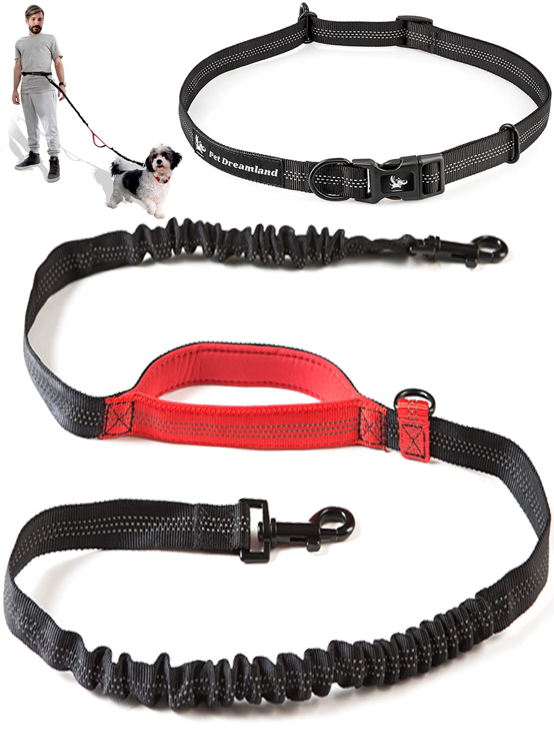 Exquisite Hands-Free Leash for Medium Dogs: Perfect for Active Pet Owners Comfortable, Durable & Ideal for Running, Walking, Hiking. Premium Dog Waist