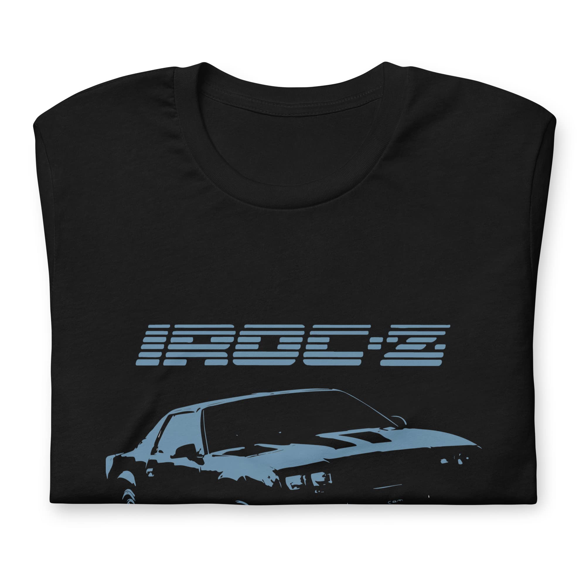 Classic 80s Chevy Camaro 3rd Gen Muscle Car T-Shirt - Unisex Black Graphic Tee - View #5