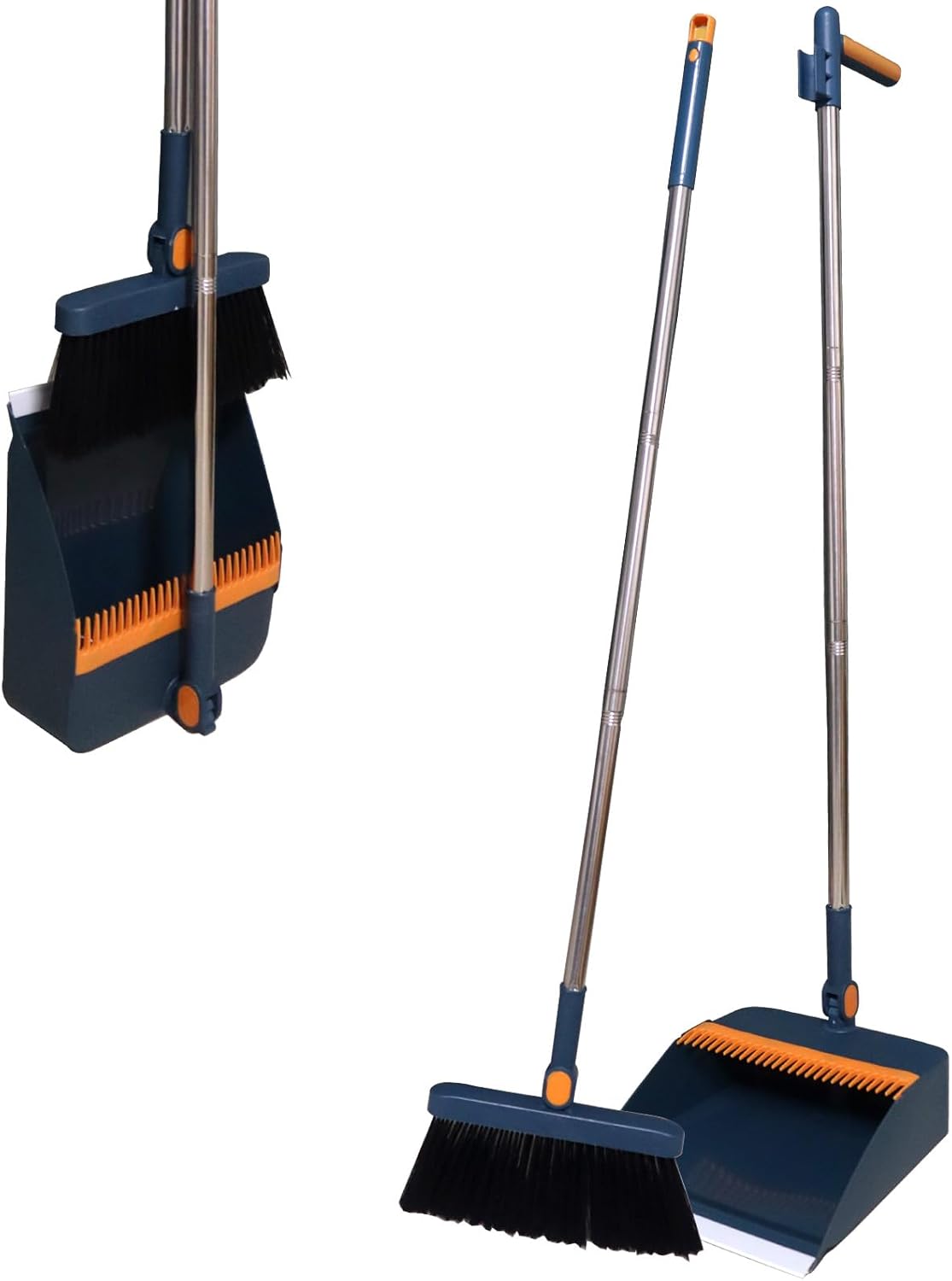 MTCIKNXA long handle dustpan and brush set, windproof vertical