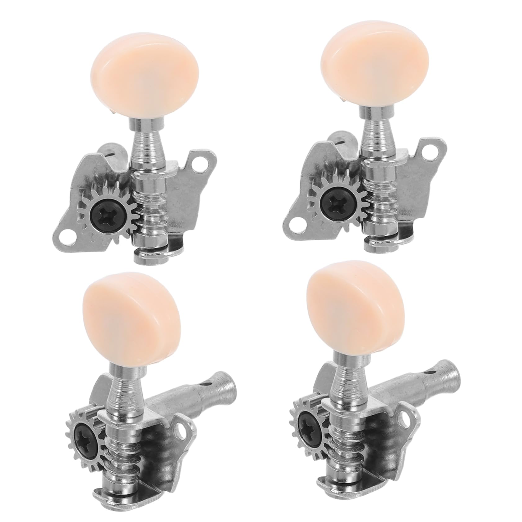 Toyvian 4Pcs Rl Locking Tuners for Acoustic Guitar Durable String Adjustment Accessories Compatible with Various Ukulele Models Easy Installation