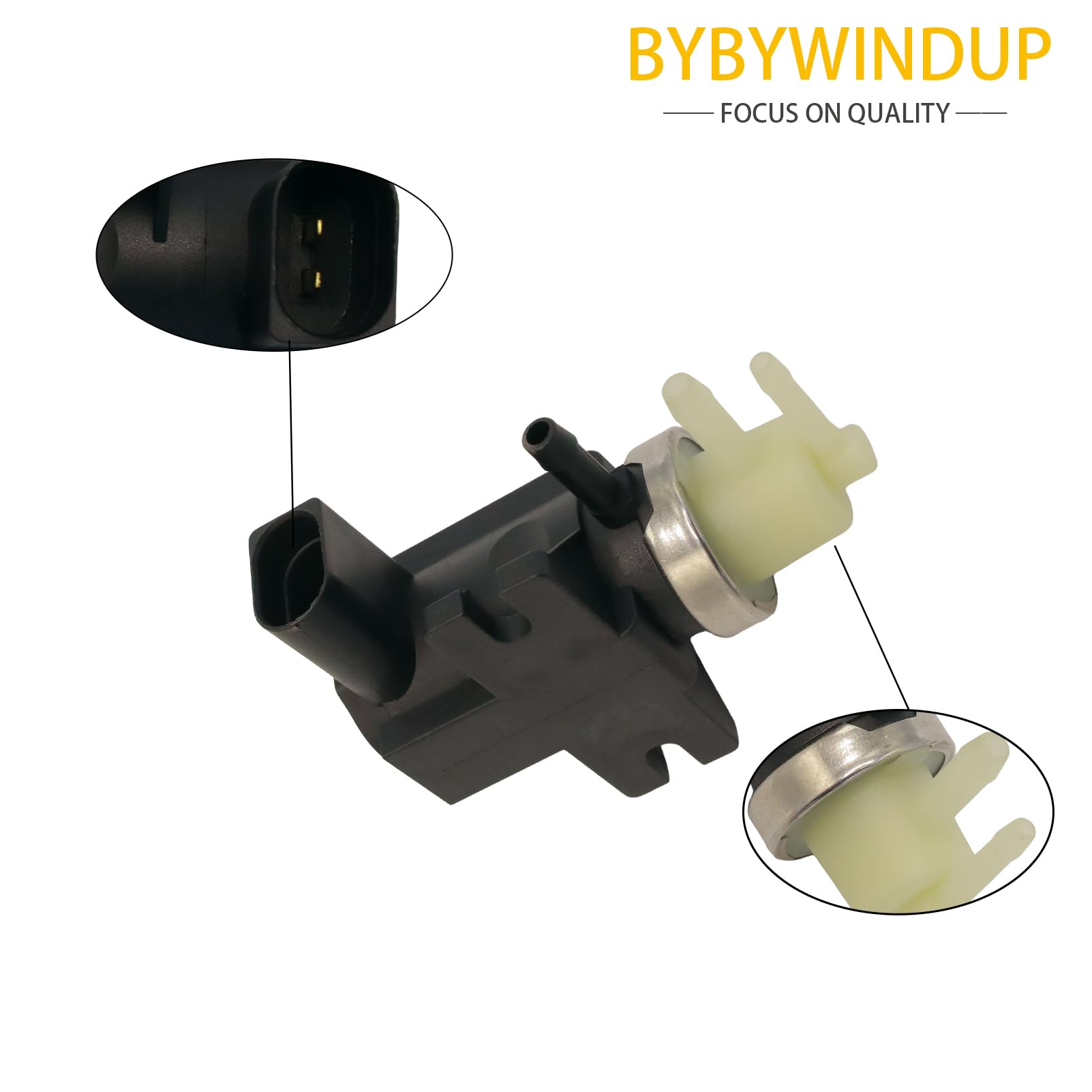 Valve électromagnétique de pression turbo compatible avec A3 Passat Golf Beetle Remplacement pour 1J0906627B 1K0906627A 1K0906627B