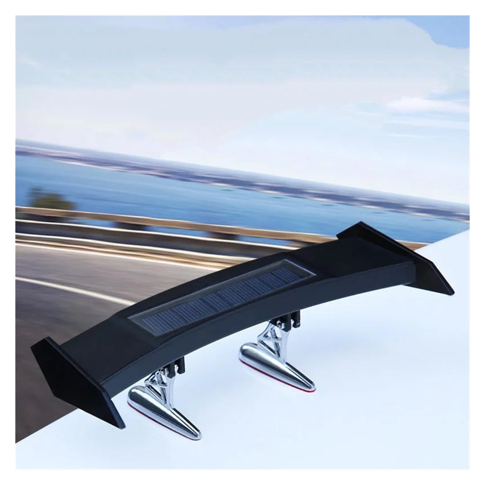 Alerón Trasero Luz Trasera Solar De 12V Alerón Trasero Universal para Coche Advertencia Intermitente, ala Impermeable con Sensor Accesorios Modificados