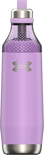 Miniatura 1 de Under Armour Botella de agua Infinity de 22 onzas. Tapa giratoria para batido de hielo y proteínas. Resistente a roturas y olores. Acero inoxidable.