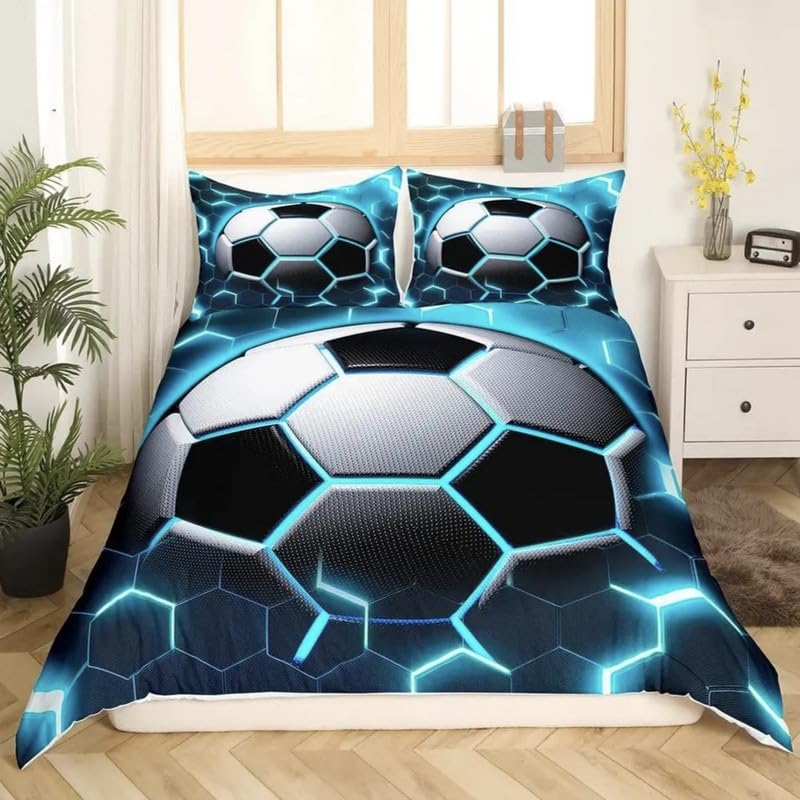 Housse de couette 140x200 foot 3D nid d'abeille ultra douce