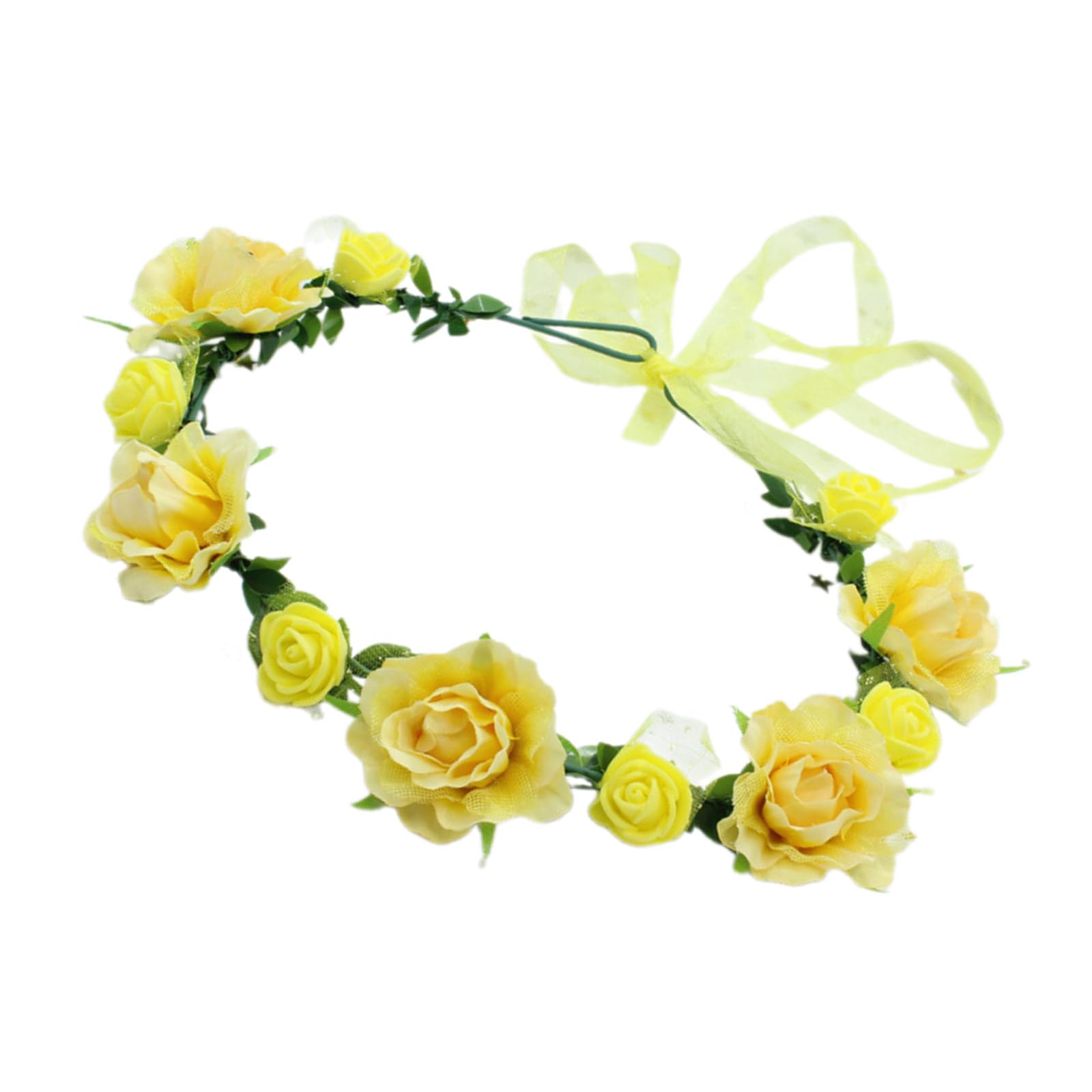 HuaLiSiJi Coroncine Fiori per Capelli Rosa, per Feste di Compleanno, Laurea e Matrimonio - Set 3 Pezzi (Rosso