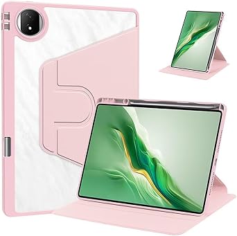 Case for Honor Pad GT Pro,12.3 Inch,Premium PU Leather Foldable Stand Smart Auto Sleep Wake with Pencil Holder Protective Cover Case for Honor Magic Pad 2,12.3 inch 2024 ROD2-W09 Pink