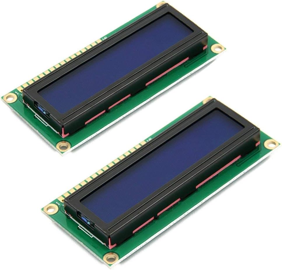 2pcs HD44780 1602 LCD Display Module DC 5V 16x2 Character LCM Blue Blacklight New