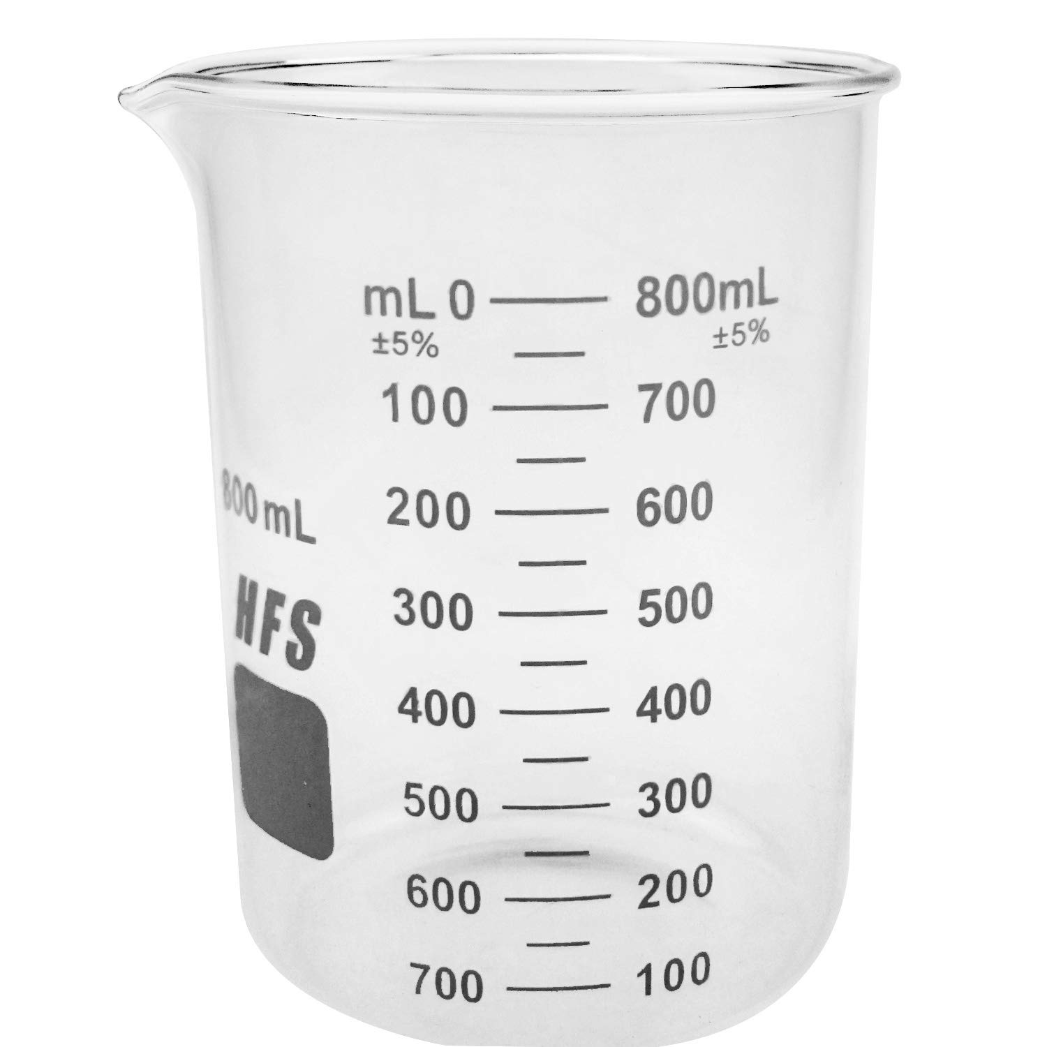 HFS(R) 800mL Beaker, Griffin Beakers Low Form Double Scale Graduated