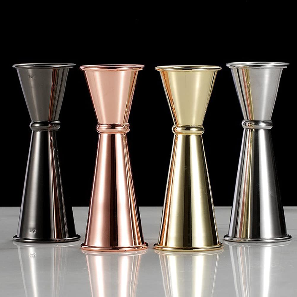 1 Pack Double Cocktail Jigger,Bar Jiggers with Measures(Rose gold) — Amazon image 2