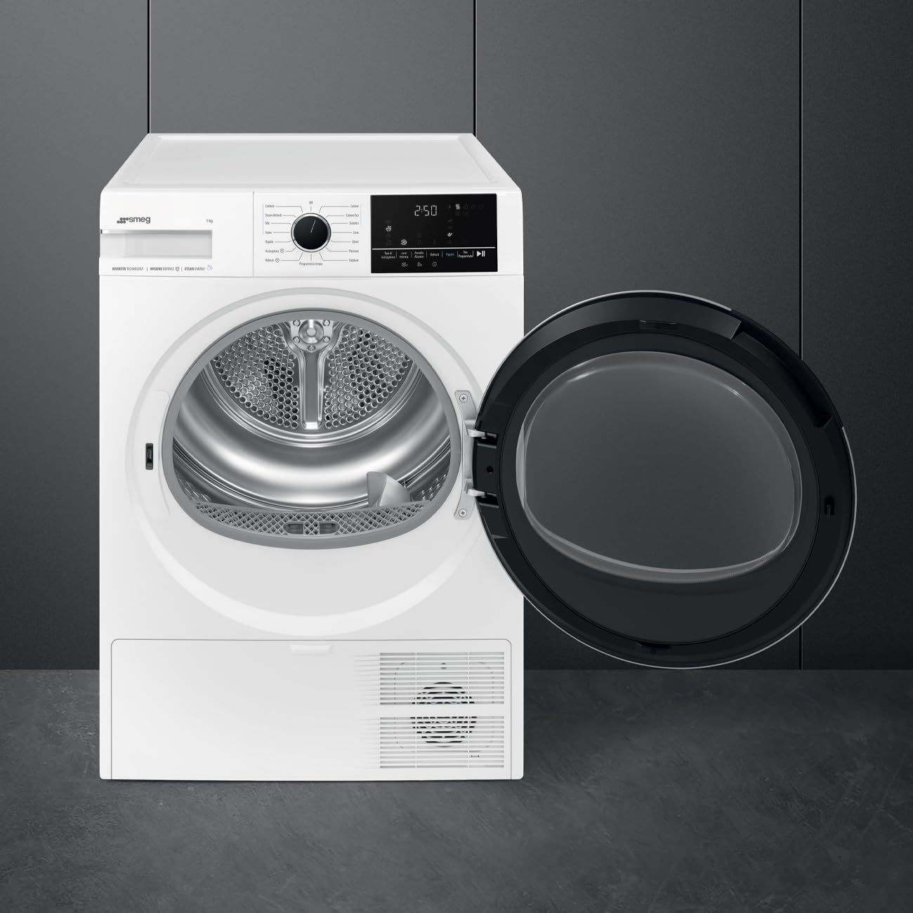 DNP09SEB - Asciugatrice 9 Kg, con Pompa di calore, Inverter, Carica Frontale, Classe energetica D