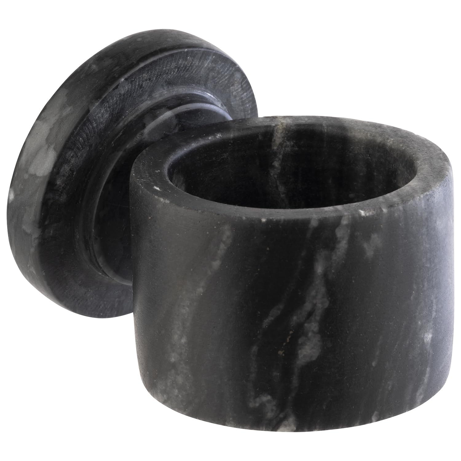 APS 15920 - Set di 2 barattoli in marmo per spezie, Ø 6 cm, altezza 5 cm, capacità 40 ml