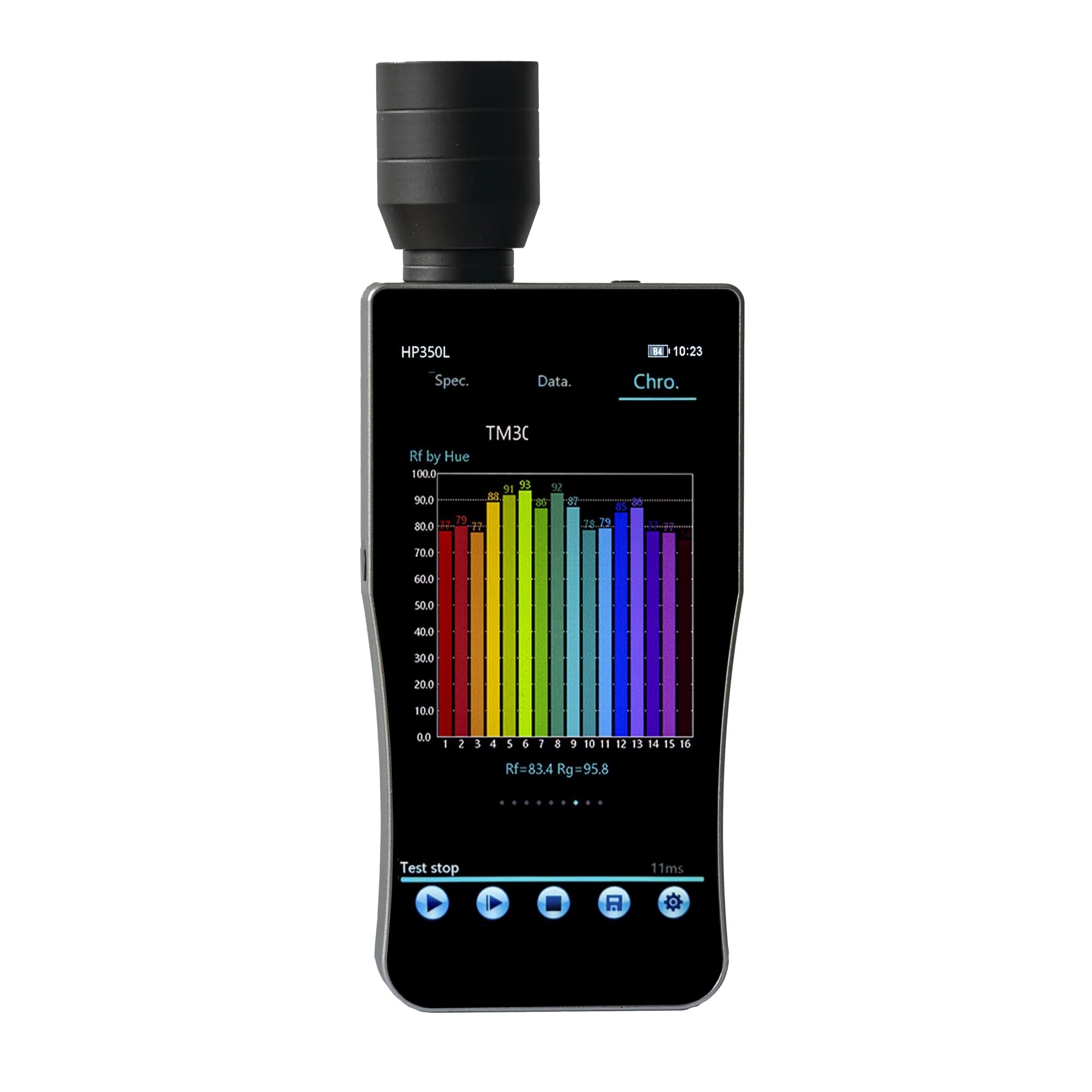 Spektrometer, Spektralphotometer Lichtquelle Licht Farbmessung Lambert Farbskala Spektraltest