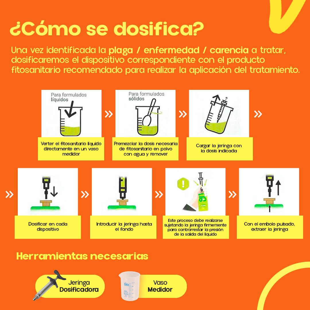 PACK x10 Tratamiento Picudo Rojo Palmeras | Inyecciones con Endoterapia para Insecticida Picudo Rojo | Ynject GO Palmera | INCLUYE CONECTOR | Sin Insecticida | 100% eficaz | Nexum Market