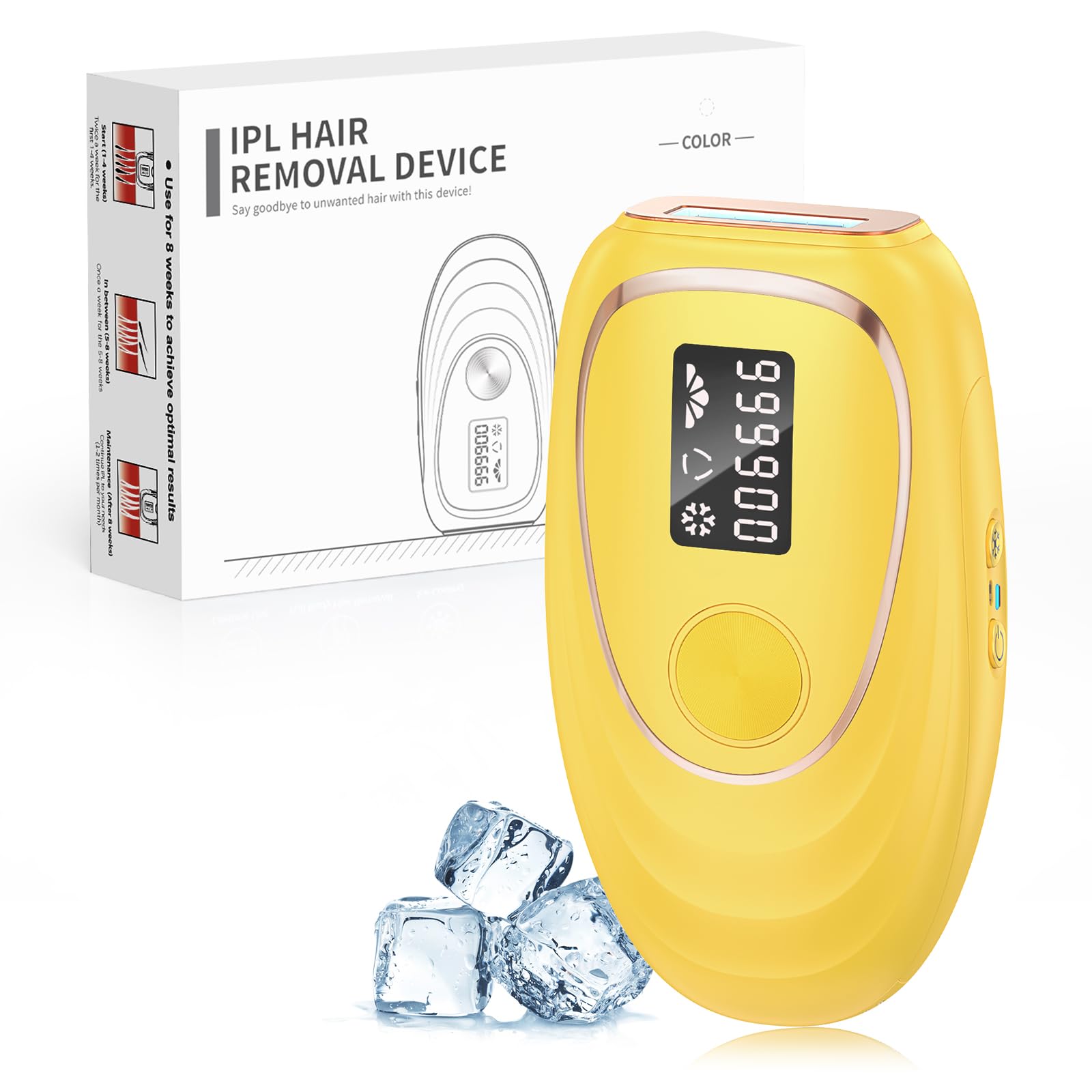Haarlosy IPL Geräte Haarentfernung mit Kühlfunktion, 999,900 Lichtimpulse, 5 Energiestufen Schmerzfreie IPL Haarentfernung Laser Hair Removal für Frauen, Männer, Bikini, Körper und Beine