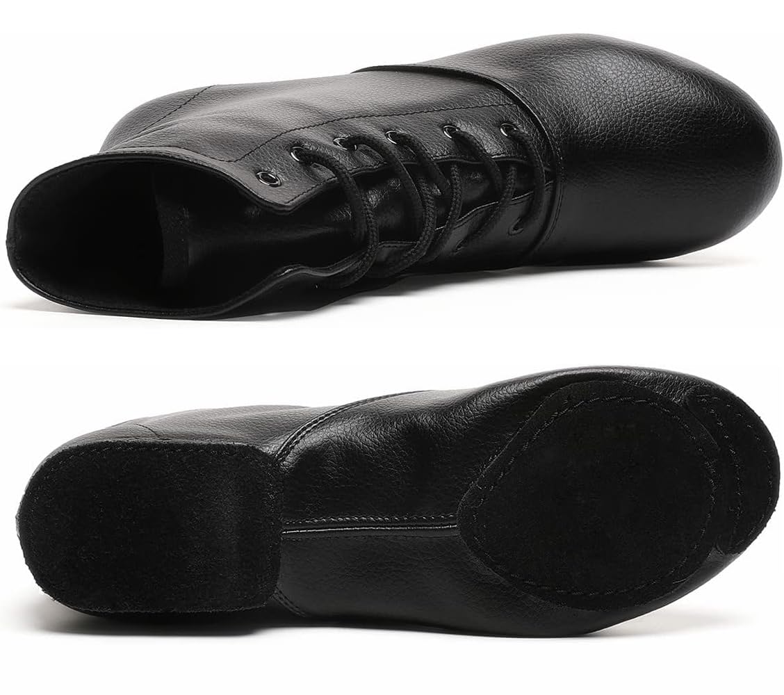 Lace Up Black Tap Shoes Oxford Dance for Women Girls Adult （9.5 / Black