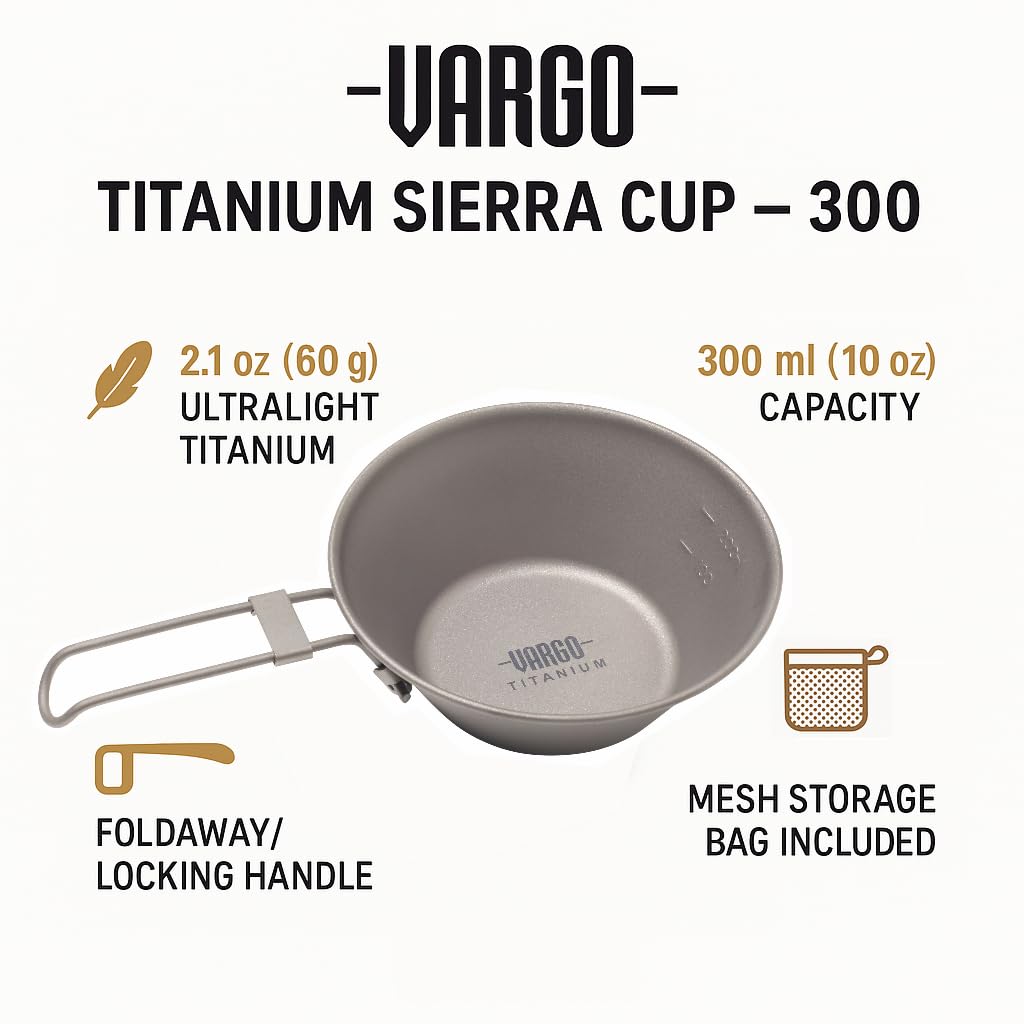 Amazon.co.jp: [バーゴ] チタニウムシェラカップ 300 T-308 : スポーツ