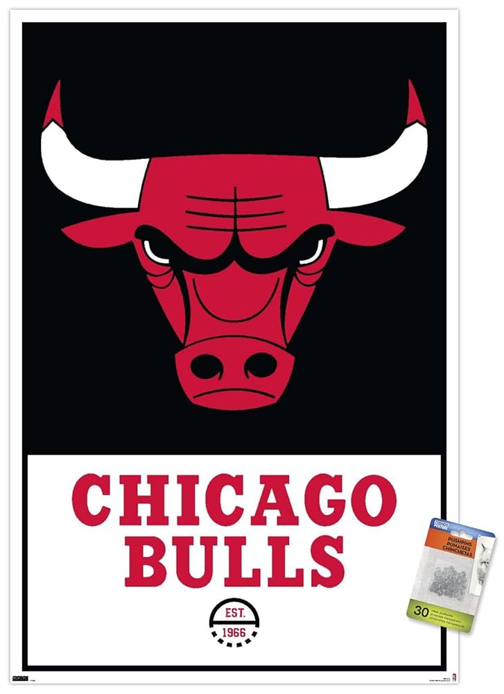 シカゴブルズ Amazon.co.jp: NBA シカゴ・ブルズ - ロゴ21 ウォールポスター