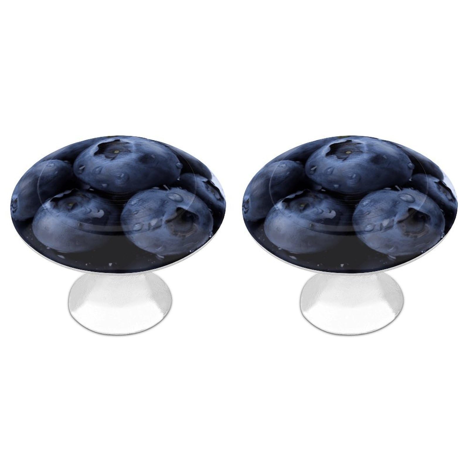 FekiLoot Blueberry Cabinet Knobs for Kitchen Ornament, Round Zinc Decorative Drawer Pulls for Cabinets Trendy, Dresser Drawers Pulls Bathroom Dresser Knob with Screw