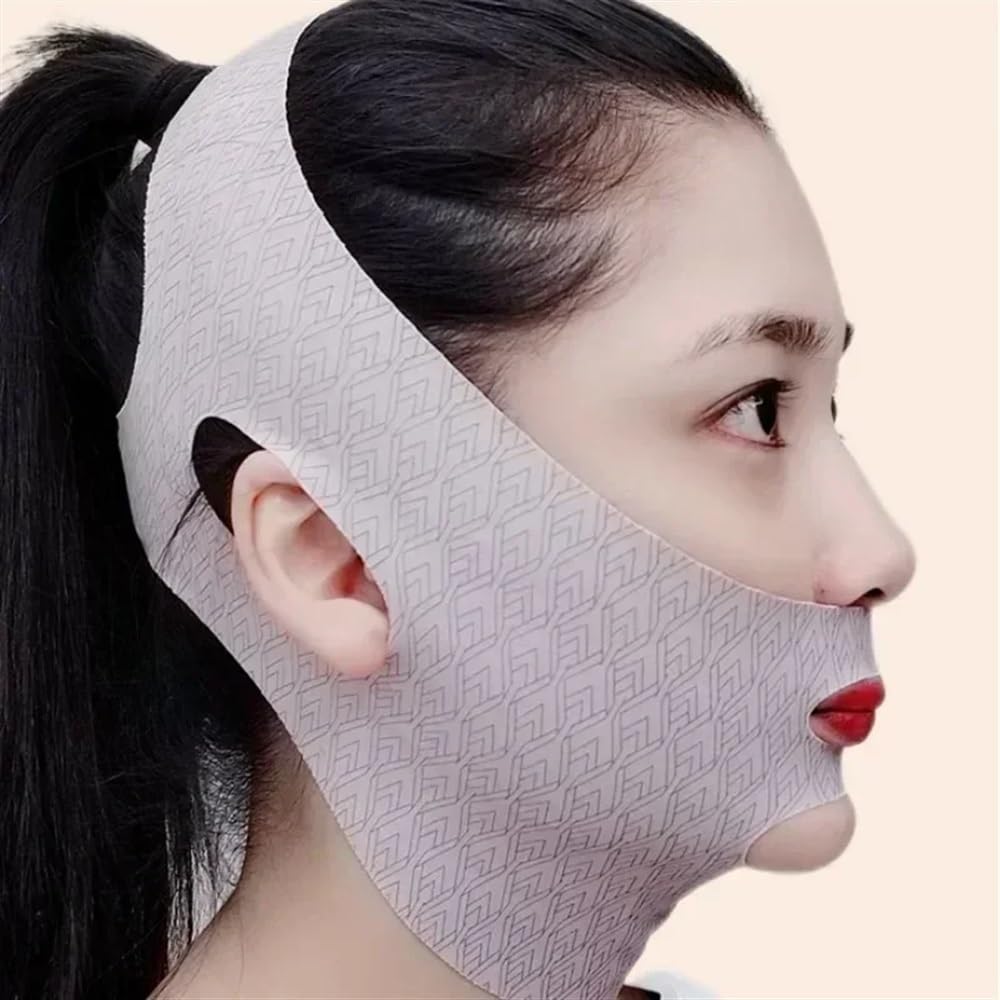 Kinn-Wangenbandage, V-Former, Linienhebemaske, Anti-Falten-Gurt, Schlafgesundheit, Schönheit, Gesichtspflege, Werkzeug (grün)