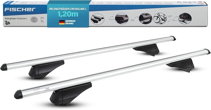 Fischer – FISCHER Relingträger CrossLine L, für Fahrradträger, Dachbox