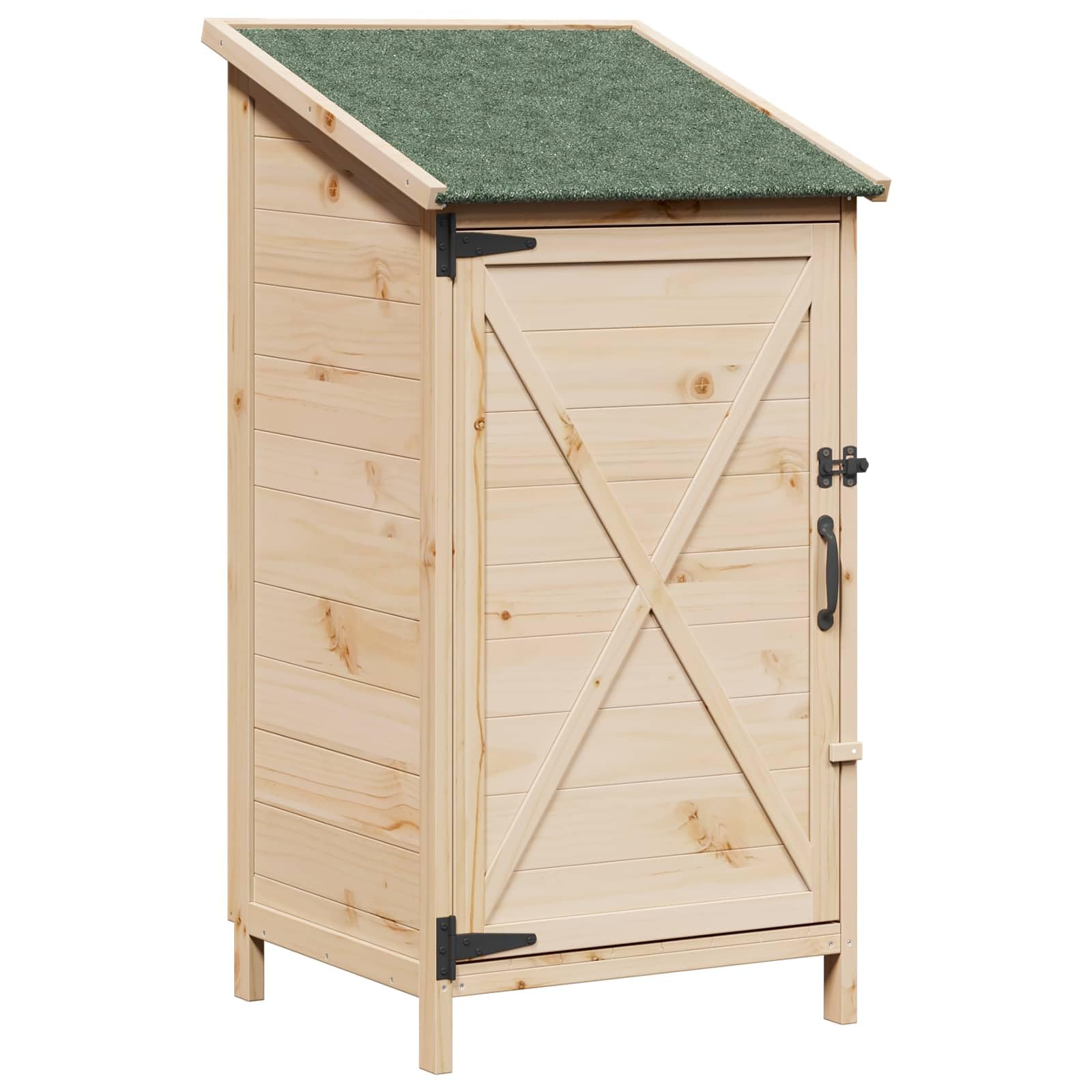 Abri de jardin en bois 59,5x56x113,5 cm avec rangement spacieux