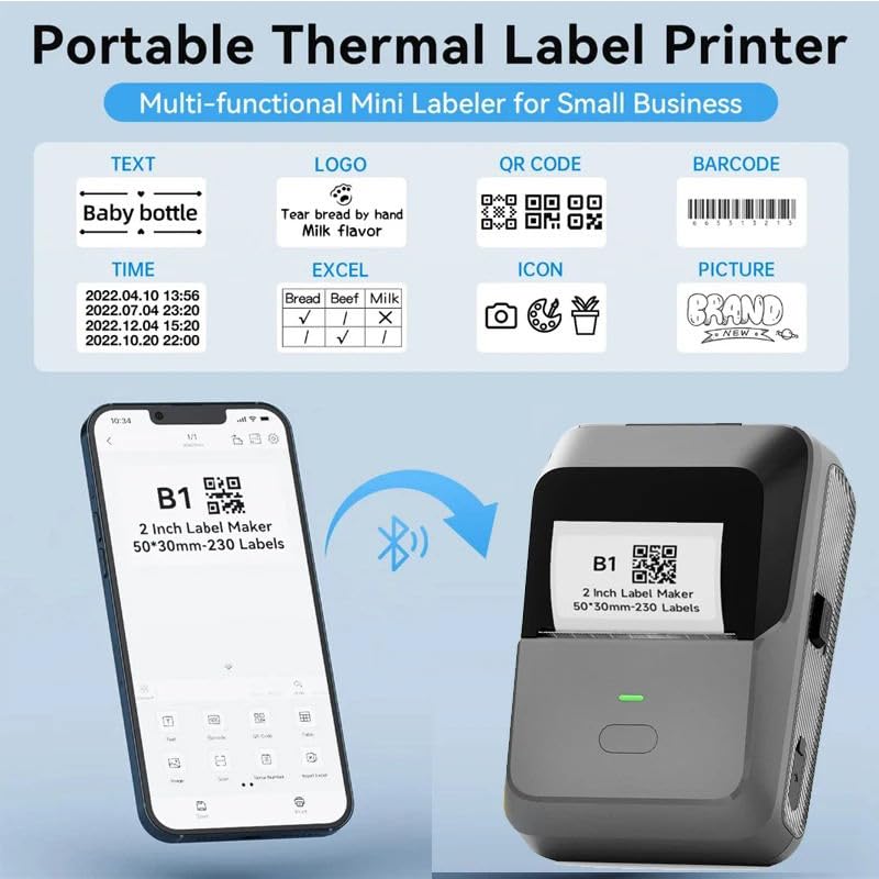 Niyama BT-58L Wireless Bluetooth Thermal Mobile Label POS Printer