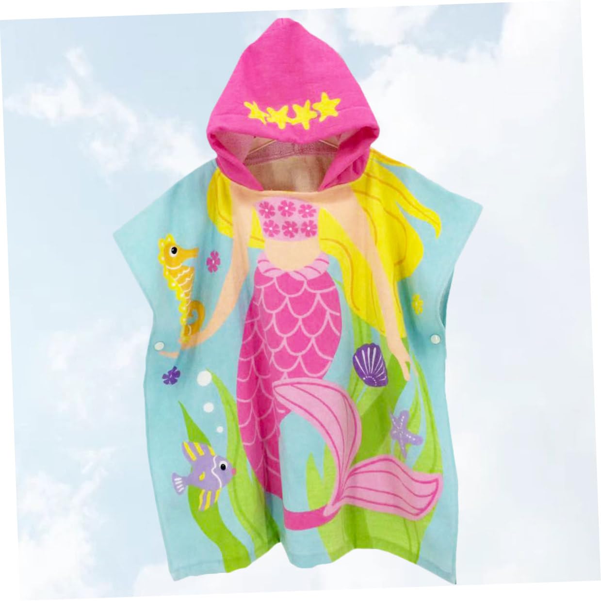 Cape de Plage Portable pour Garçon et Filles, Coton, Léger, à Capuche