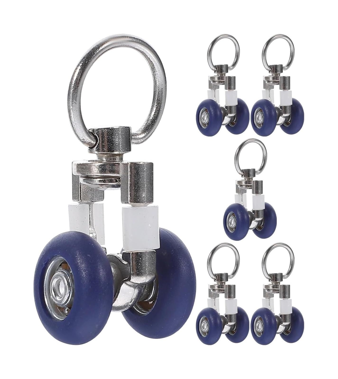 Cyjaznhh One Color Curtain Track Gliders Twin Wheel Carriers Mute Wheels