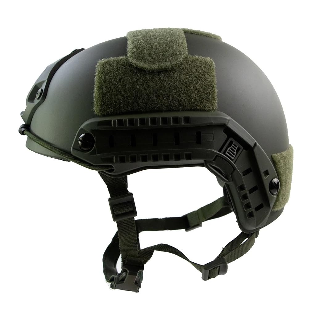 Casque airsoft FAST réglable de 55 à 60 cm pour protection tir CS tactique vert RG