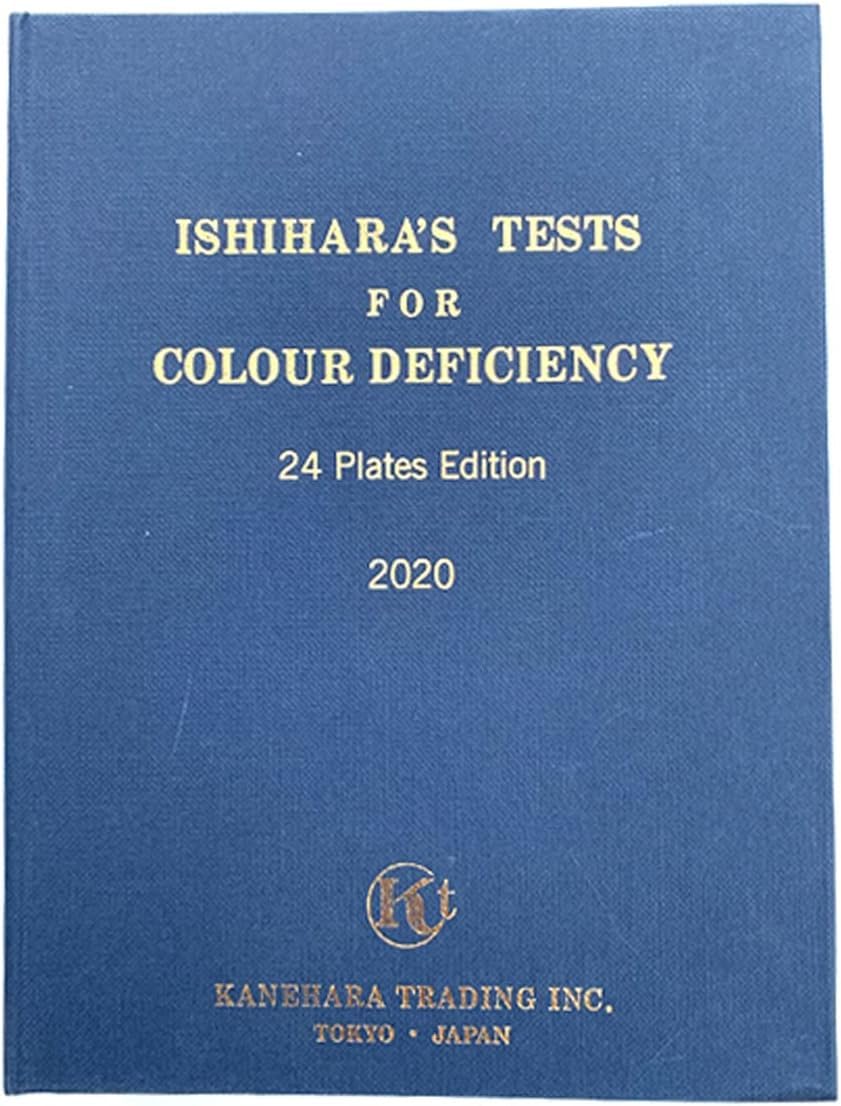 Livre Ishihara test de vision 24 plaques pour vérifier la vue en famille