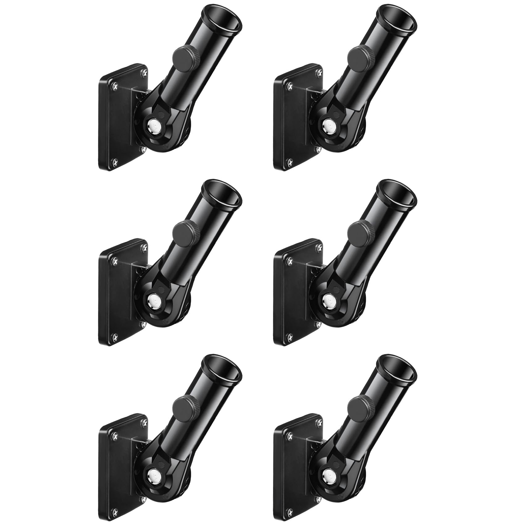 Jnchdghwa Black 6X Flag Pole Holder Mounting Bracket Adjustable Flagpole Rod Hitch Bracket Multi-Position Flag Pole Bracket,