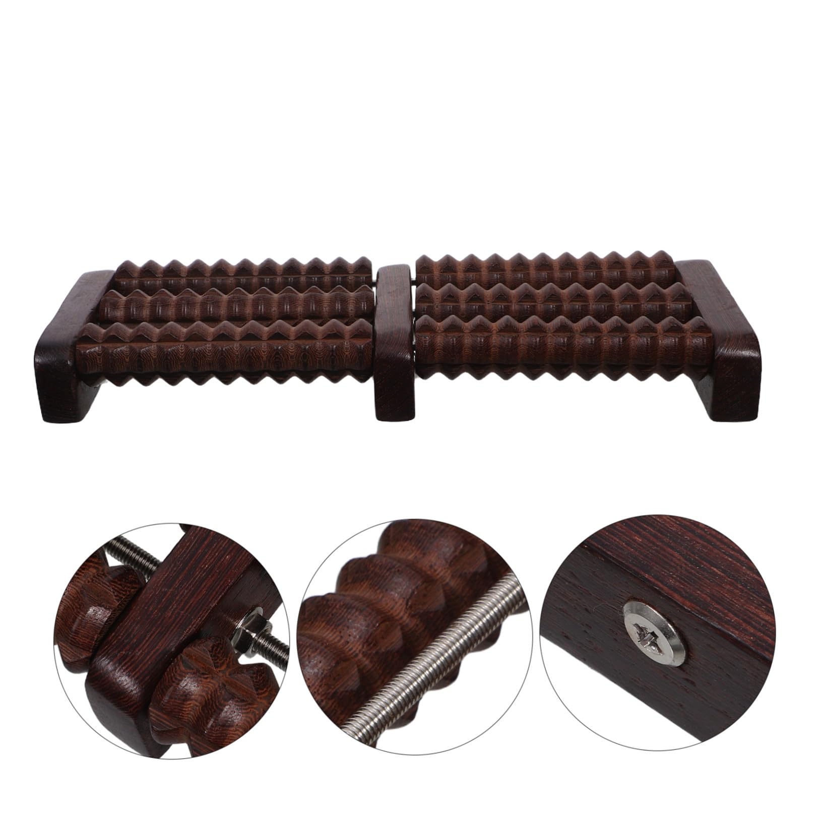VALICLUD Rodillo de Masaje de Pies de Madera con Diseño Multi-ruedas Portátil y Silencioso Masajeador Manual para Pies y Pantorrillas Alivio Profundo de Tensión Muscular para Hombres y