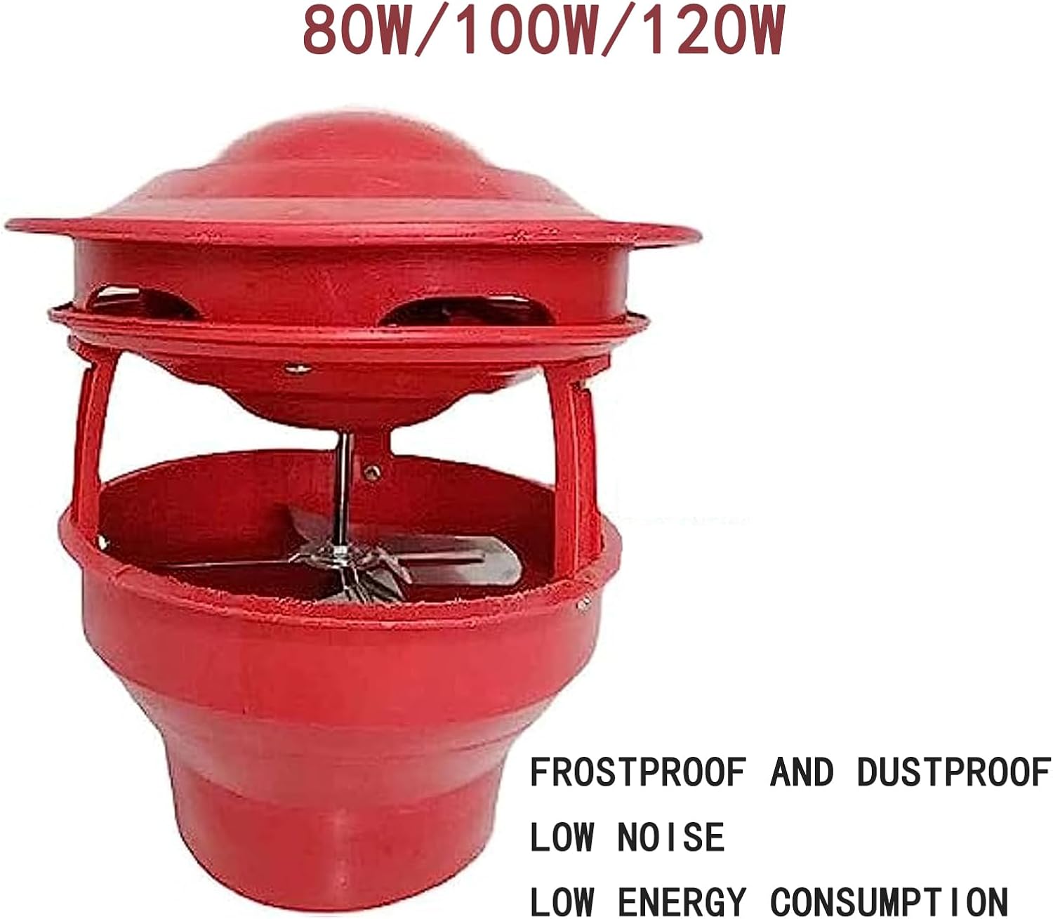Chimney Fan 80W/100W/120W, Chimney Exhaust, Chimney Cowl Cap Low Noise Fan Household Chimney Induced Draft Fan for 13-20Cm Chimney Pipe,120W