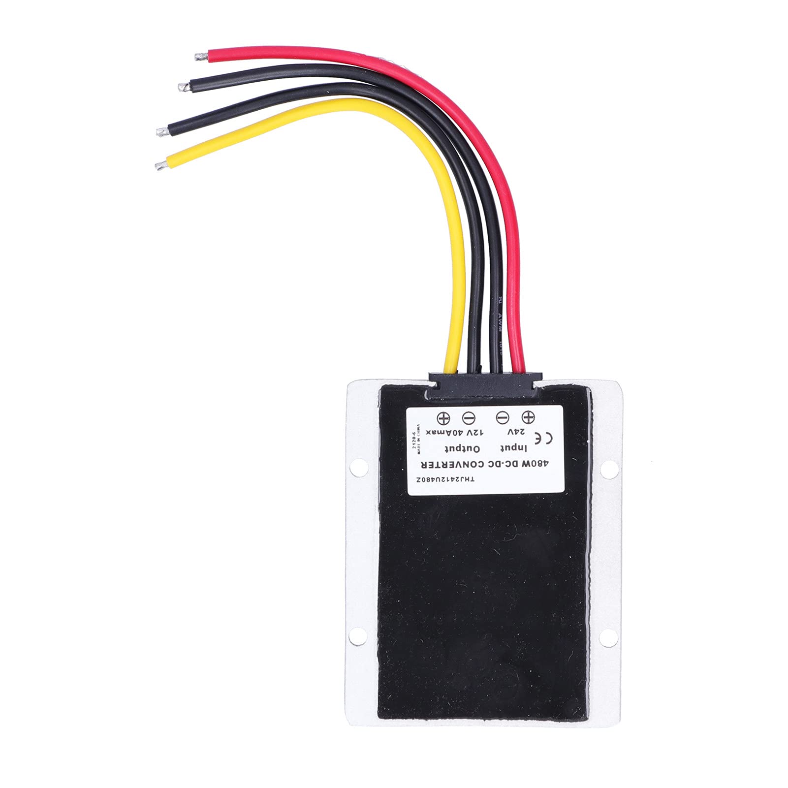 Alomejor Convertidor de 24 V A 12 V, Aluminio Fundido A Presión, Salida
