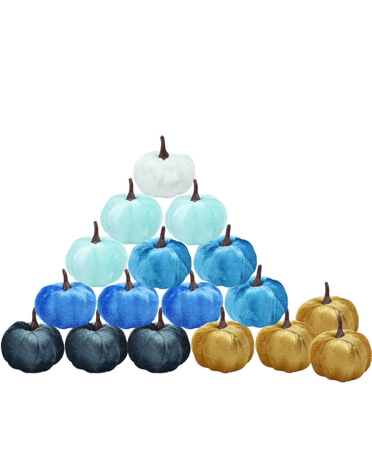 vensovo 2 Inch Mini Velvet Pumpkins for Decorating 24PCS Small