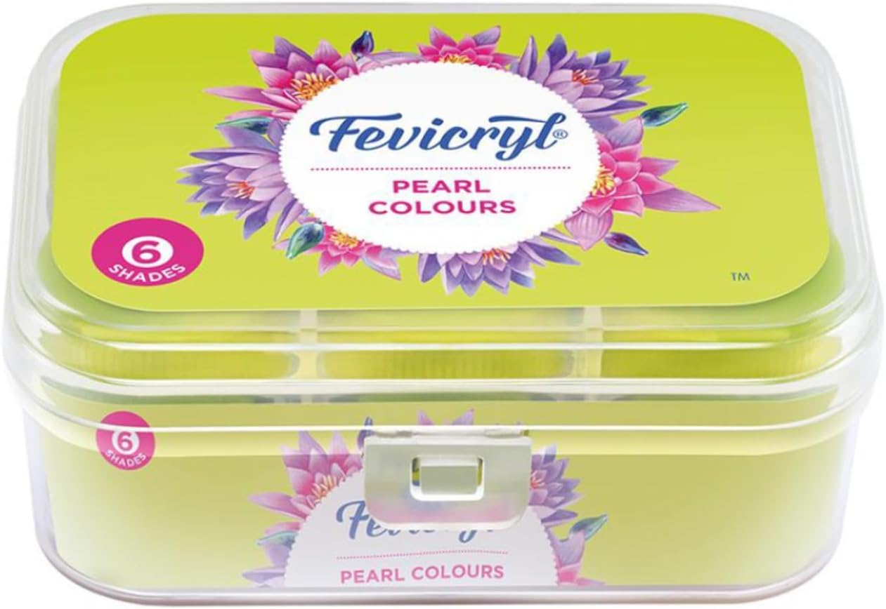 Fevicryl acrílico colores, Pearl Kit, 6 tonos